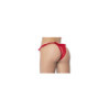 Culotte ouverte rouge avec froufrou en dentelle  